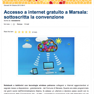 Internet gratis a Marsala: sottoscritta la convenzione con Integrys.it