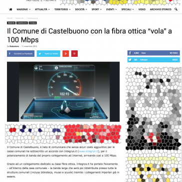 Il Comune di Castelbuono con la fibra ottica di Integrys.it “vola” a 100 Mbps